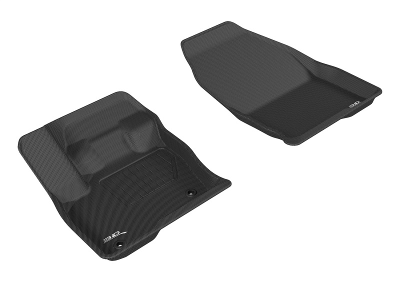 Ford Edge Floor Mats - Front - 3D MAXpider - Kagu Series - Black - `15-`20 Ford Edge Floor Mats - Front - 3D MAXpider - Kagu Series - Black - `15-`20